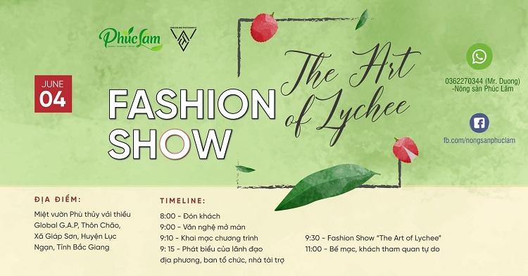 Nhằm chuẩn bị cho sự kiện lấy cảm hứng từ vải thiều lớn nhất Việt Nam, Ban tổ chức Fashion Show “The Art Of Lychee” chính thức
