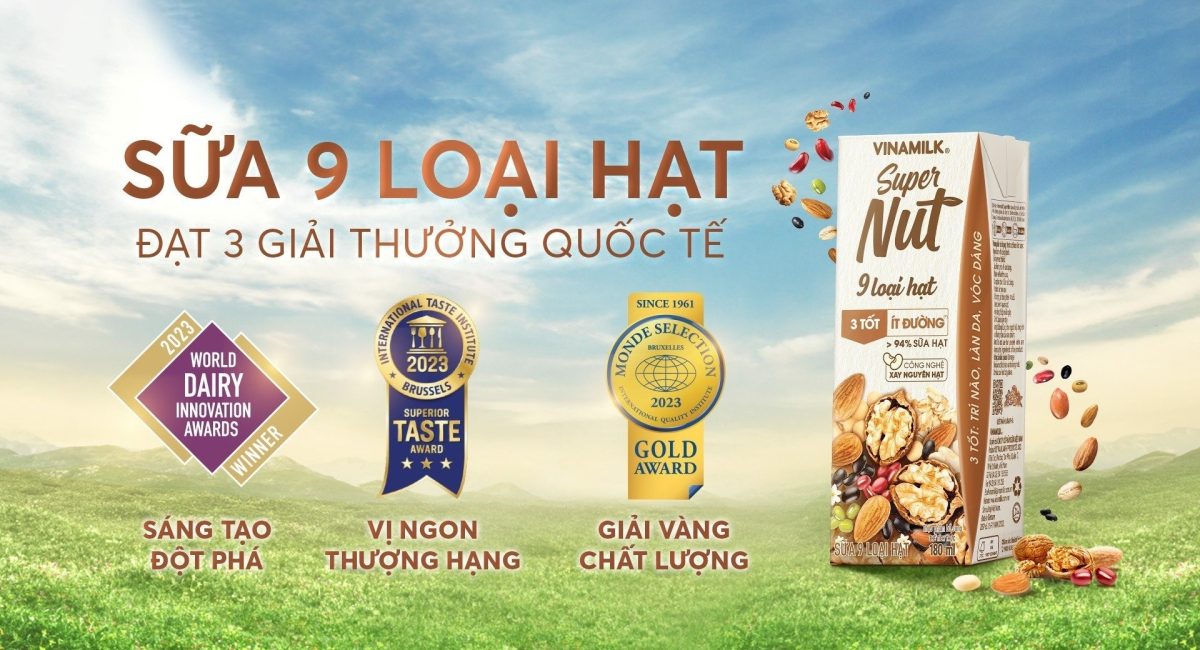 Sữa hạt Vinamilk Super Nut dành cú “Hat-trick” giải thưởng quốc tế về sáng tạo, vị ngon và chất lượng