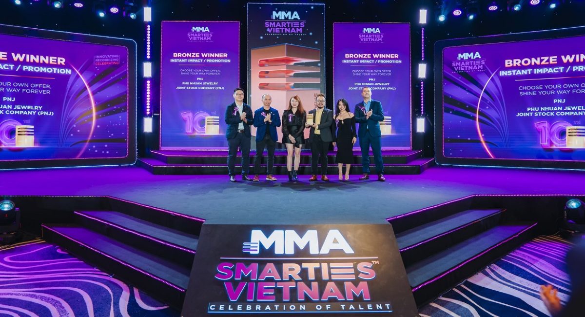 PNJ nhận giải thưởng Instant Impact/ Promotion tại MMA Smarties Việt Nam 2023