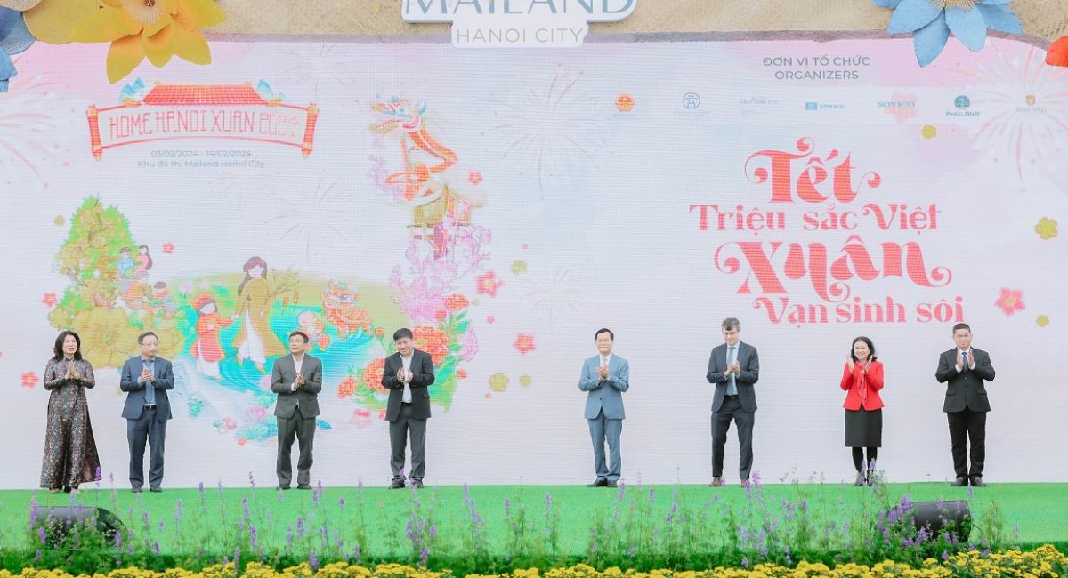 Khai mạc đường hoa xuân lớn nhất phía Tây Hà Nội – Home Hanoi Xuan 2024 tại Mailand Hanoi City